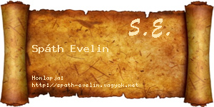 Spáth Evelin névjegykártya
